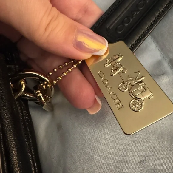 Coach Black Leather Shoulder Bag - Picture 3 of 9